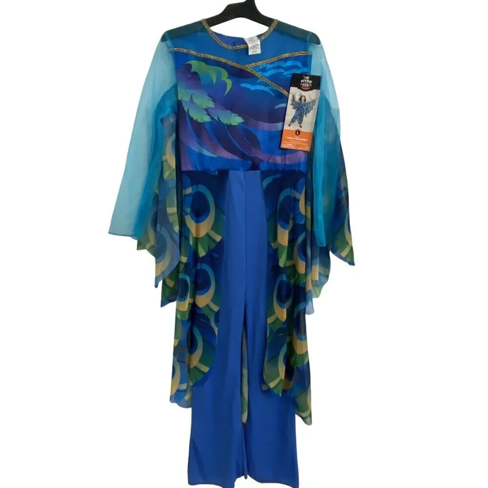 Target Kids' Posh Peacock Halloween Costume Jumpsuit with Headpiece Size Lg - Picture 11 of 11